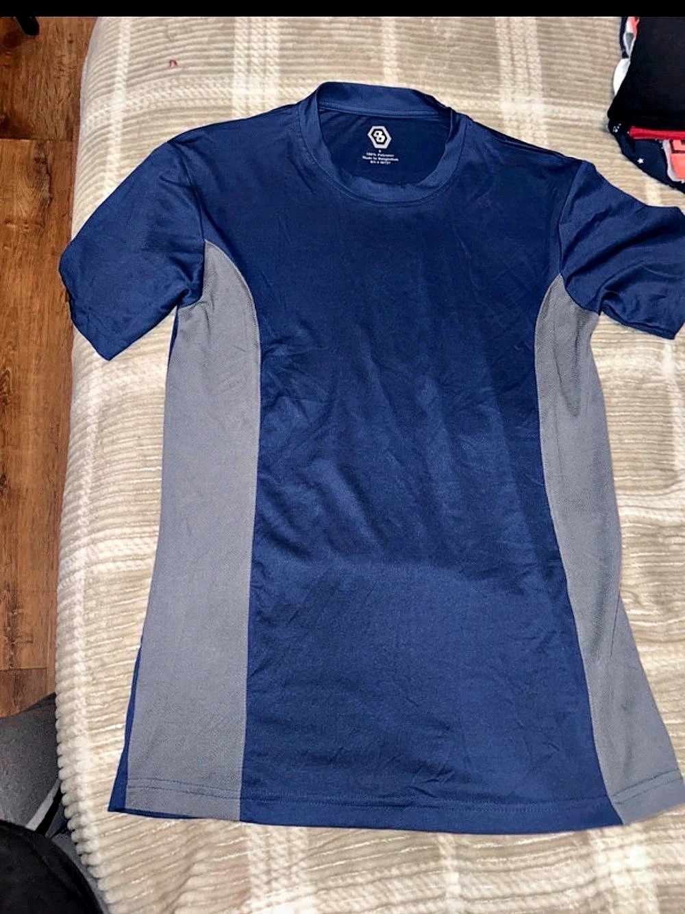 Gymshark Men'Small Blue & Gray Athletic Tee Size Small